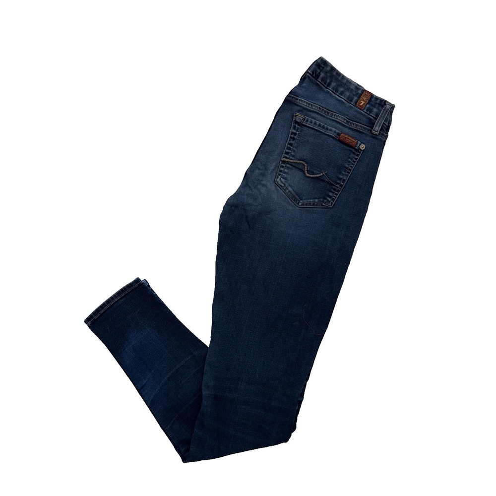 7 Seven for All Mankind B(air) the Skinny‎ in Medium Wash Blue Jeans Size 27x30
